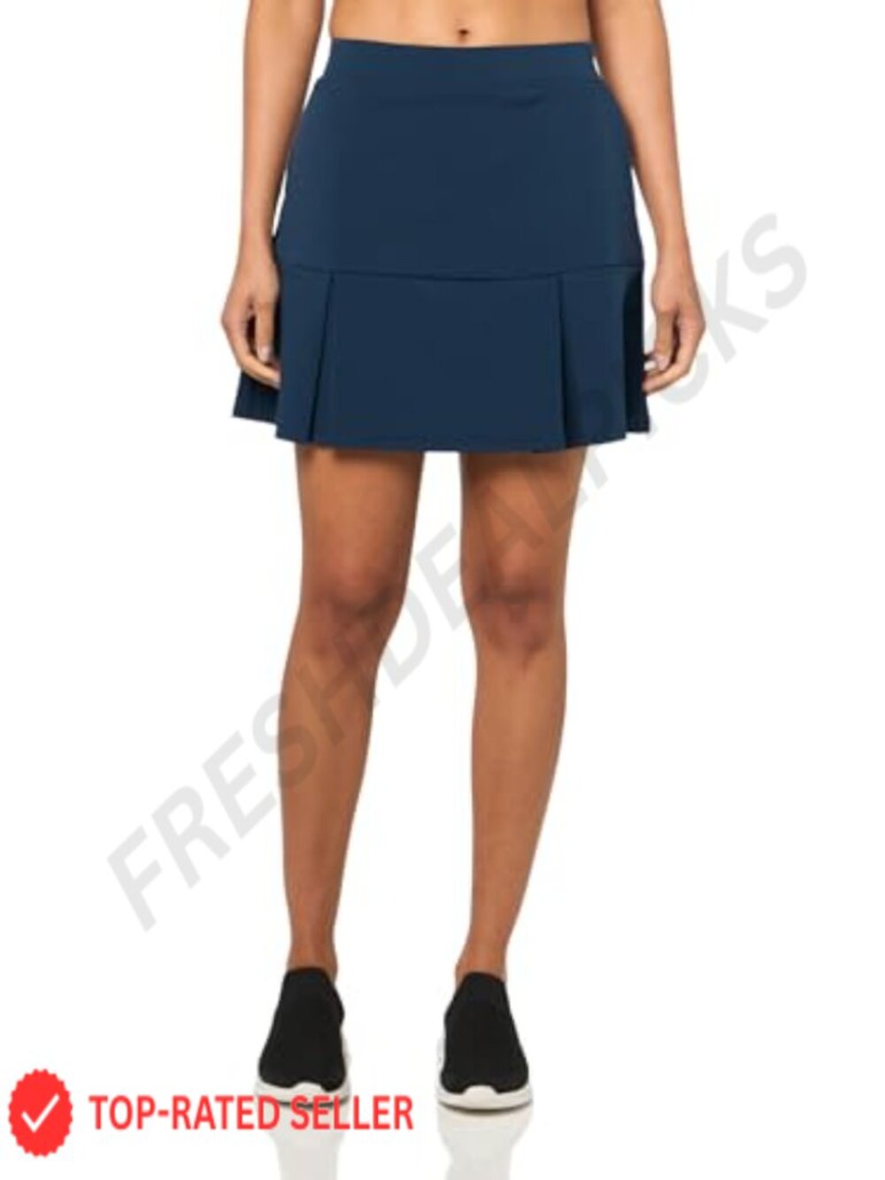 Pleated Hem Pull-On Skort UPF 50+ Built-in Shorts 17" Athletic